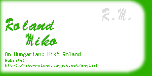 roland miko business card