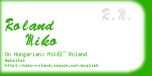 roland miko business card